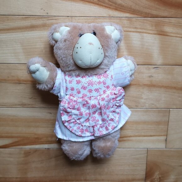 VINTAGE 1986 Furskins Wendy's Stuffed Animal Plush Teddy Bear - Picture 1 of 2